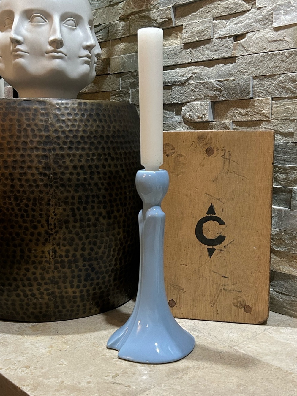 vintage ROYAL HAEGER ceramic candlestick holder (design style number 3282)